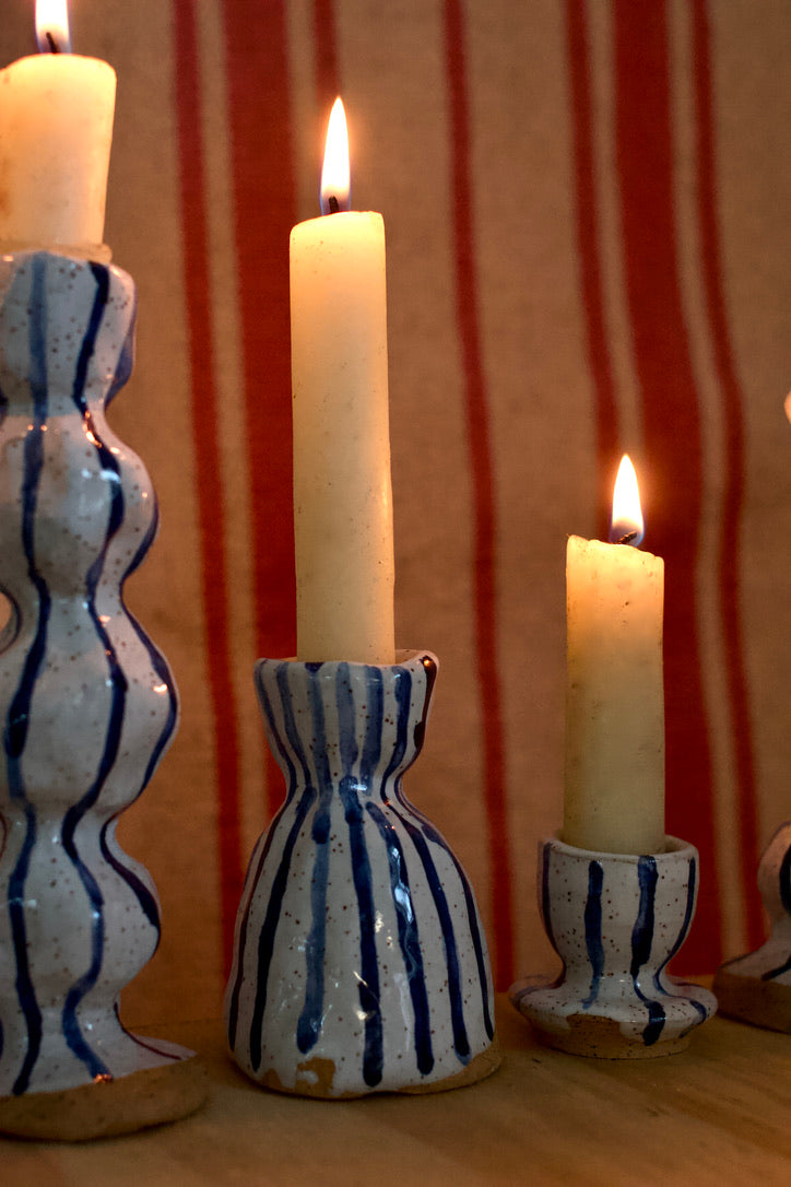 Gestreifter Kerzenständer 2