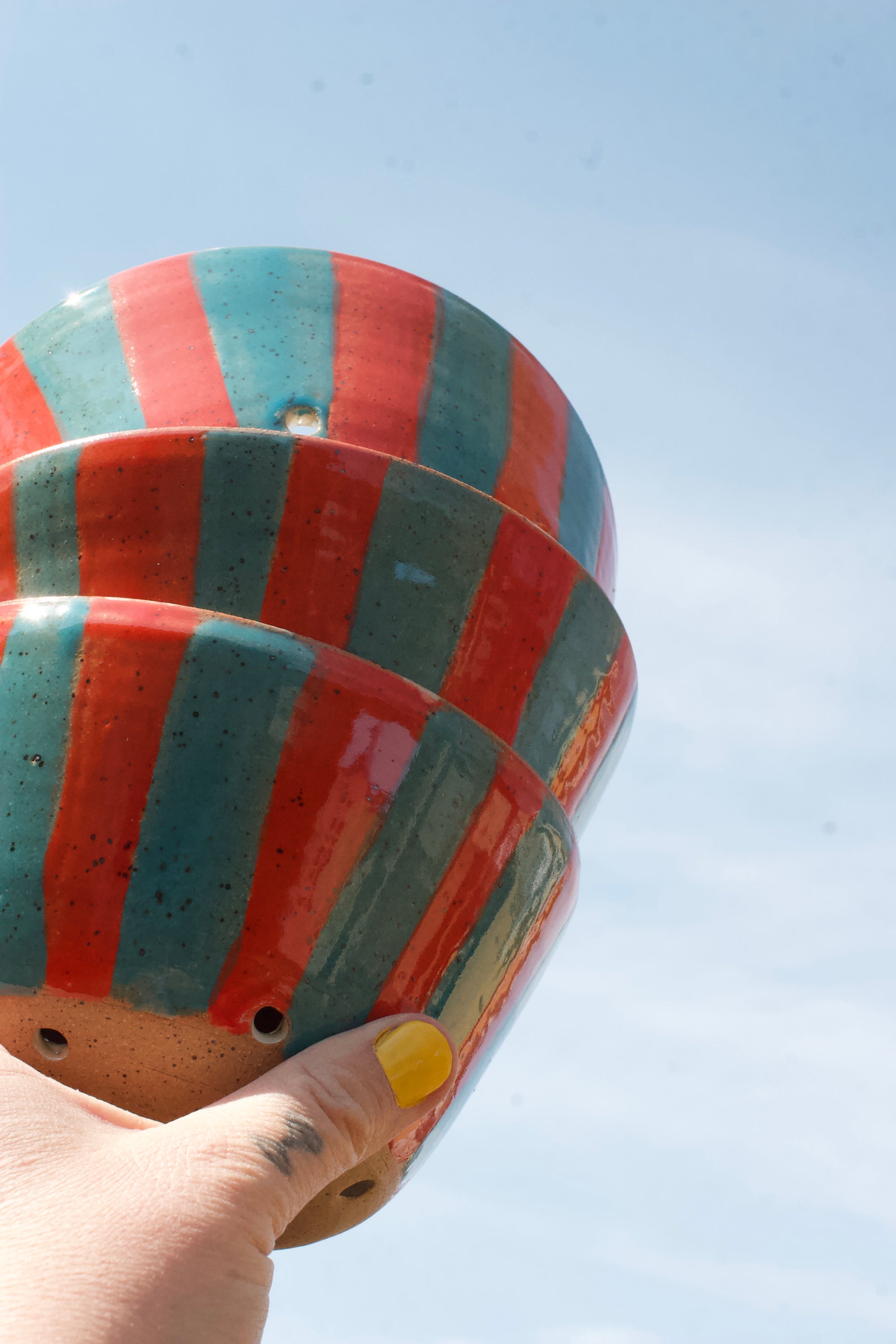 Striped Berry Bowl
